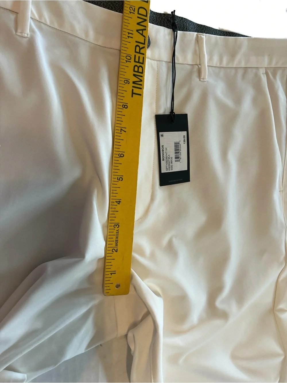 Bonobos Golf Pants Men’s 38x32 “Coconut Milk” Color Slim Fit Performance Stretch